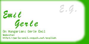 emil gerle business card